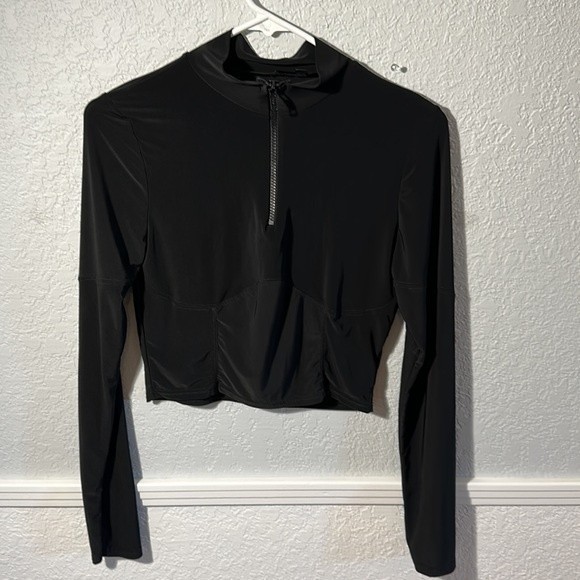 Missguided cropped long sleeve half zip top - Picture 3 of 5